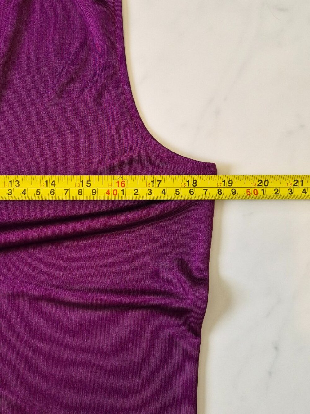 Jones New York Sleeveless Blouse Womens M Purple Draped Cowl Neck Career Top - Picture 8 of 8